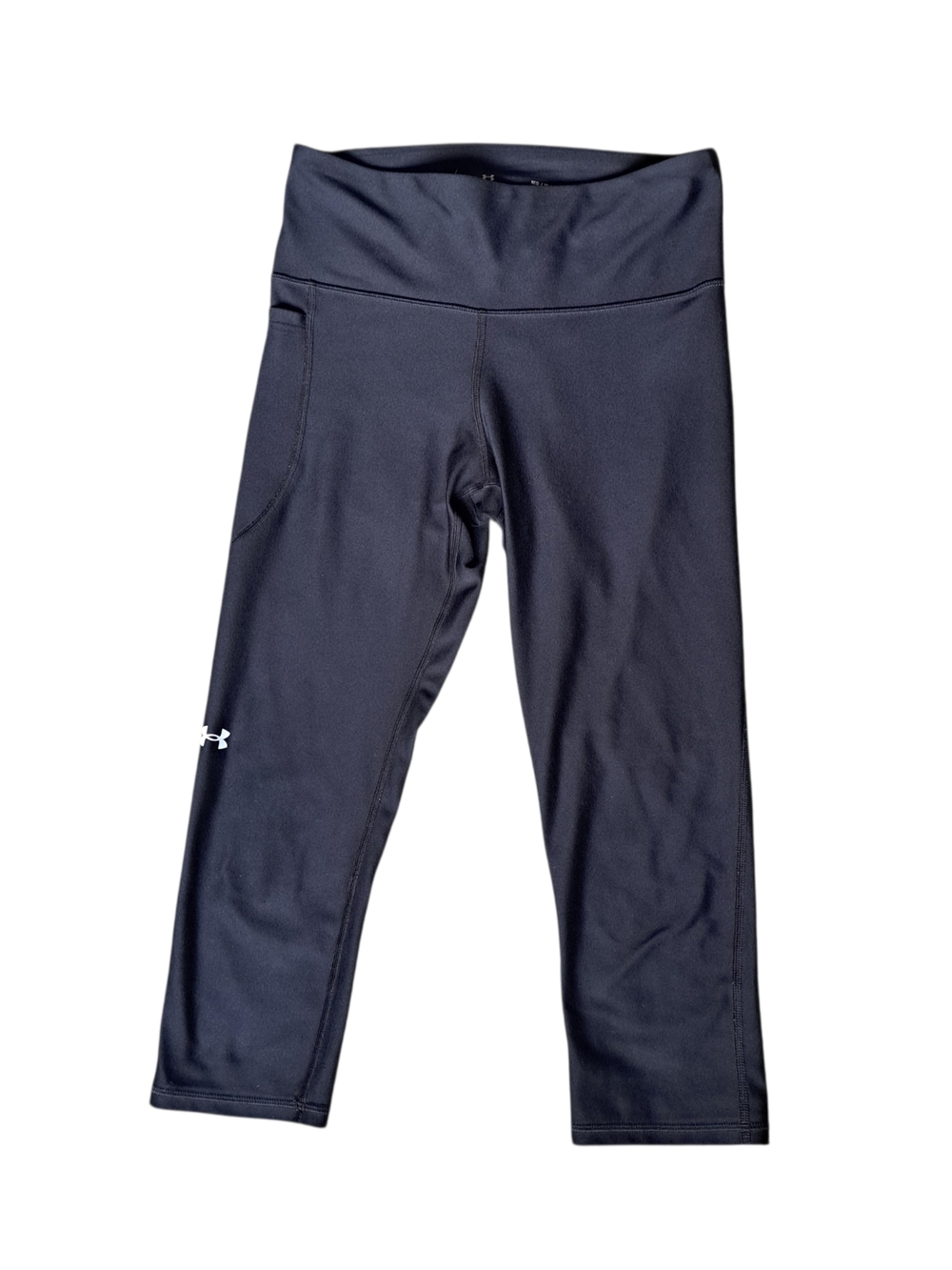 Under Armour HeatGear Compression Leggings Women’s Medium Black Crop Capri